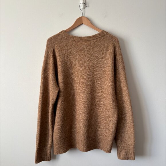Aritzia The Group by Babaton Thurlow Wool Knit Sweater Crewneck BrownTan Small - Picture 4 of 8